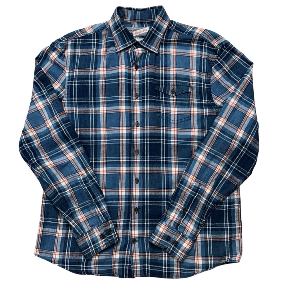 Johnnie-O Shirt Mens Size M Hangin' Out Nelson Long Sleeve Button Plaid Blue